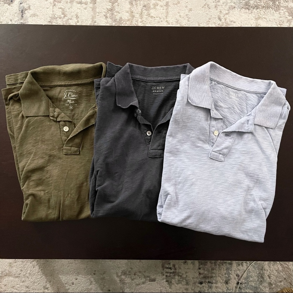 Bundle of 3 J. Crew Knit Polos - Medium